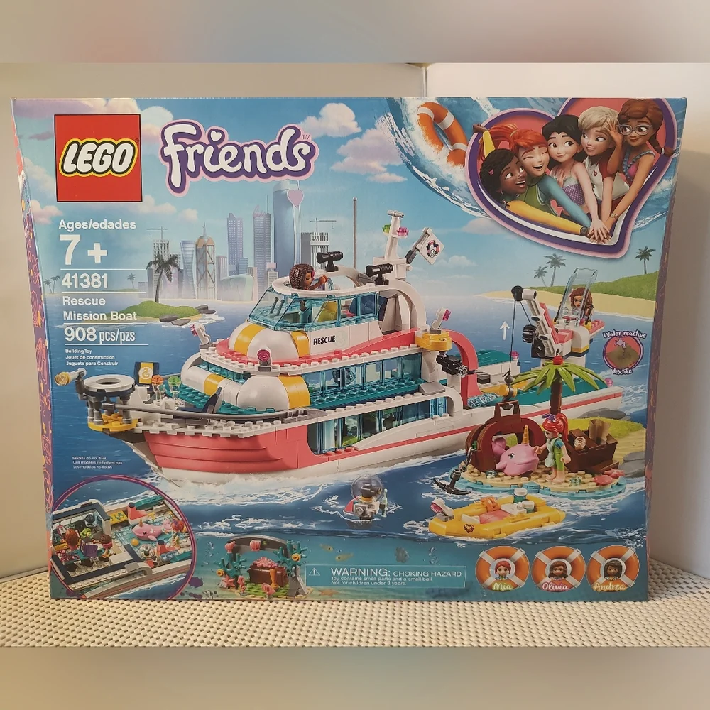 Lego 41381 Friends Rescue Mission Boat NWT Building Toy Set